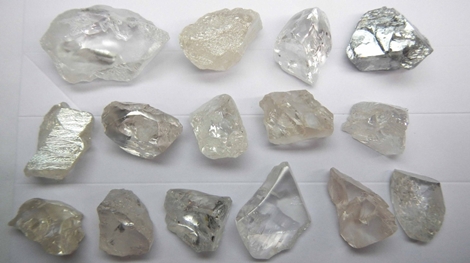 lucapa diamond selection of lulo specials from december quarter production including 72 carat type iia d colour white
