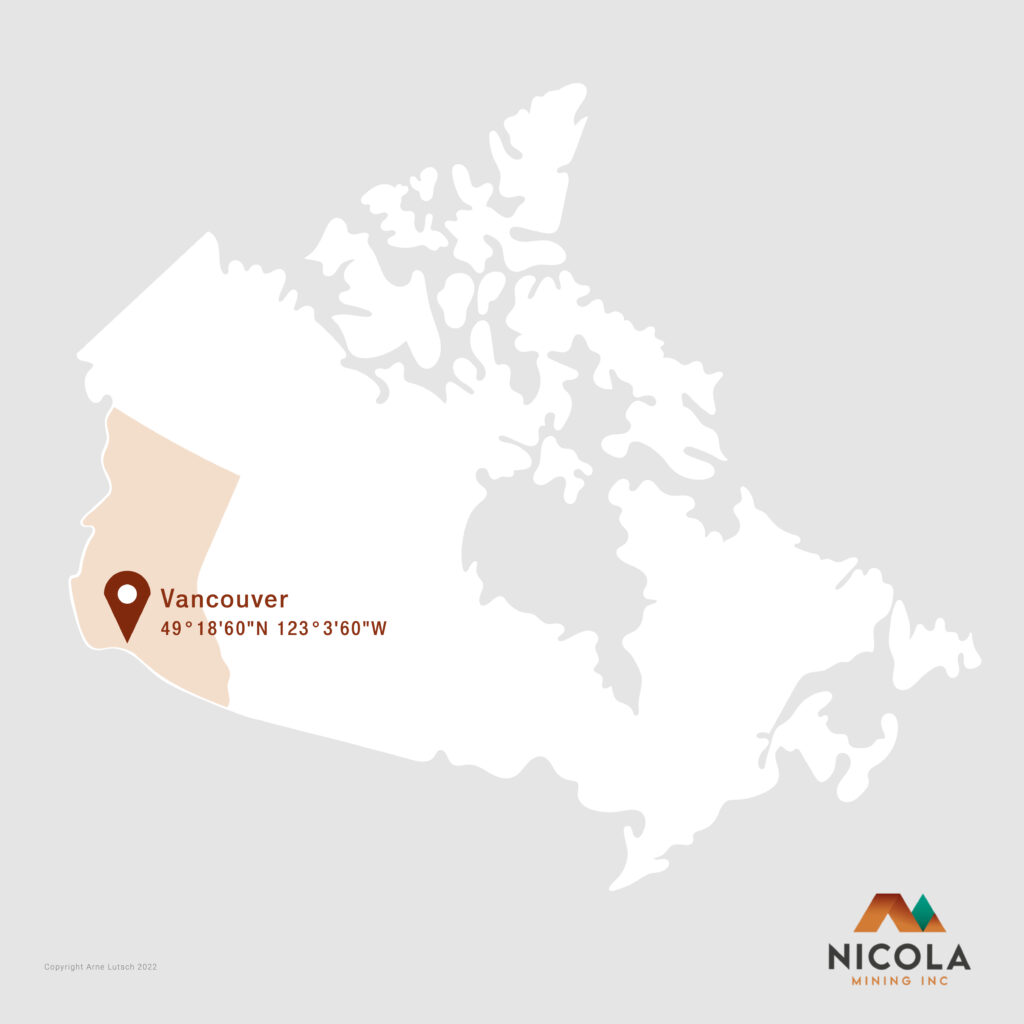 Nicola Mining Inc. - Karte Standort
