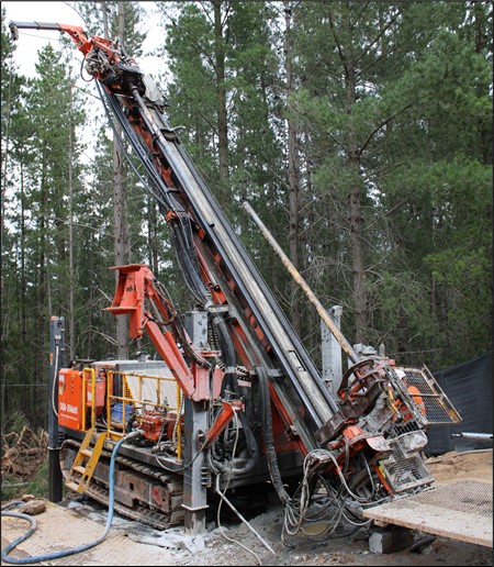 KZR Diamond drill rig in operation at the Lightning Prospect Castlemaine Gold Project