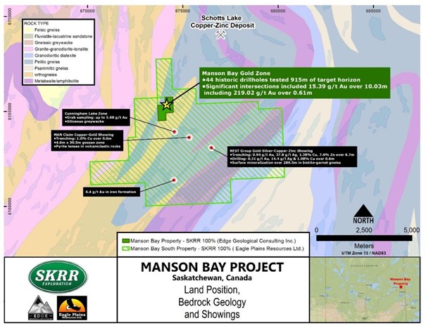 Übersicht über die Grundstücke Manson Bay und Manson Bay South