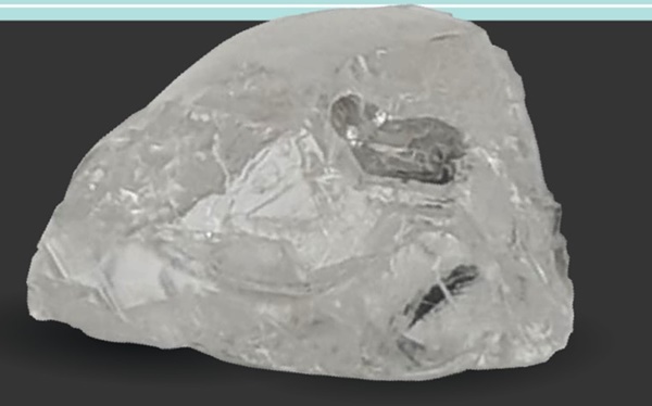 114 carat Type IIa white diamond recovered by SML at MB46 600