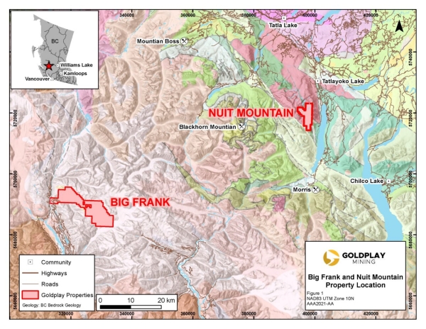 Goldplay Mining project big frank nuit mountain
