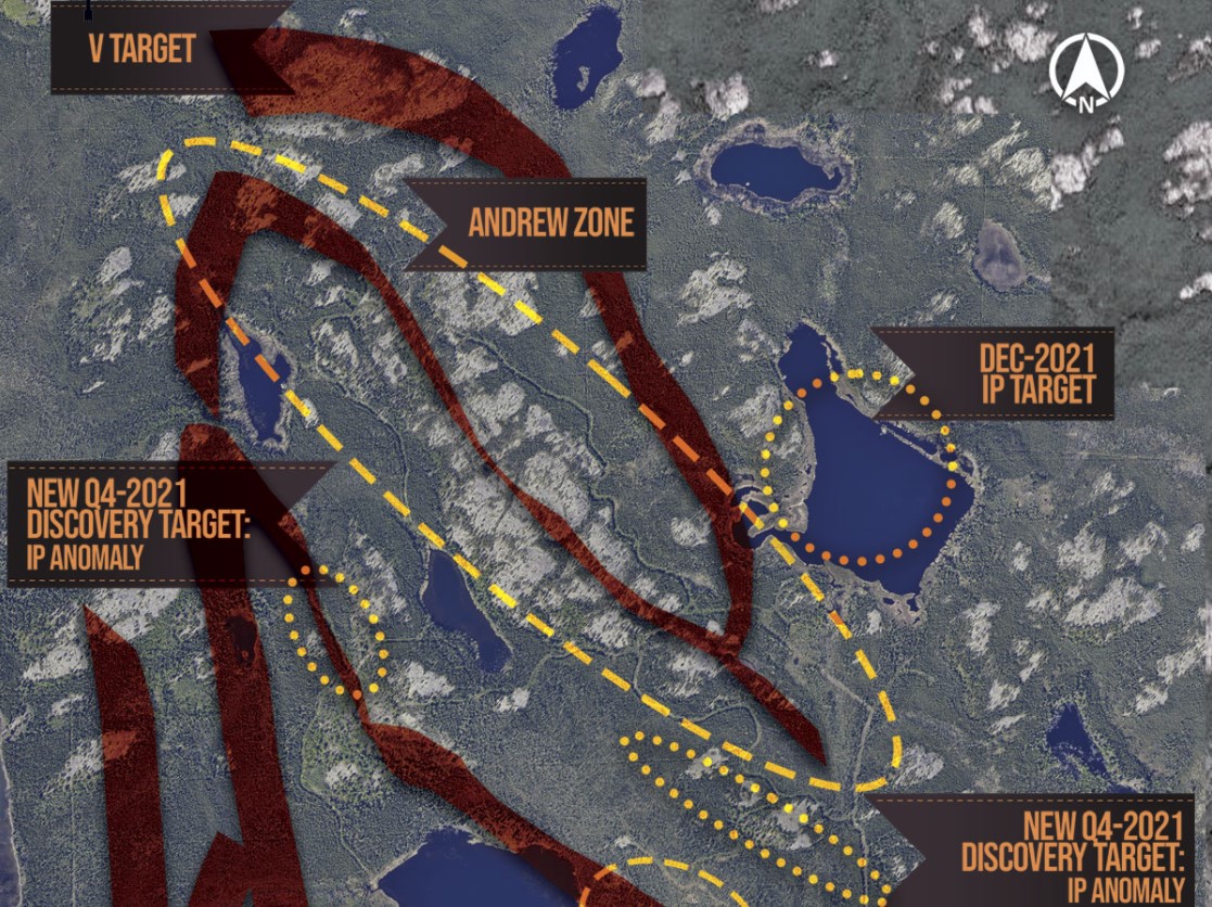 Das Cabin Lake Gold Projekt mit mehreren Zielen entlang der gebänderten Eisenerzformation Bugow