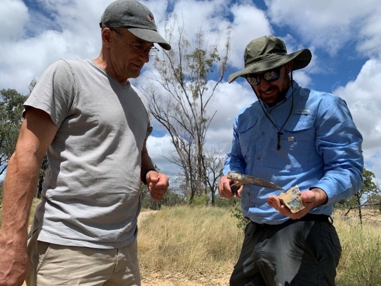 Queensland Gold Hills - Rock and Soil Sampling CEO Blair Way and Geologist Paul Habermann