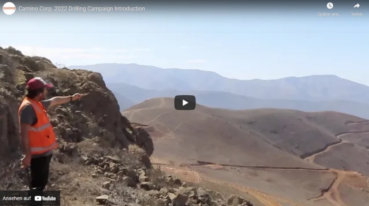 Camino Minerals Screenshot Video Lourdes 2022 Drilling