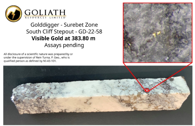 Goliath Resources Sichtbares Gold GD2258 