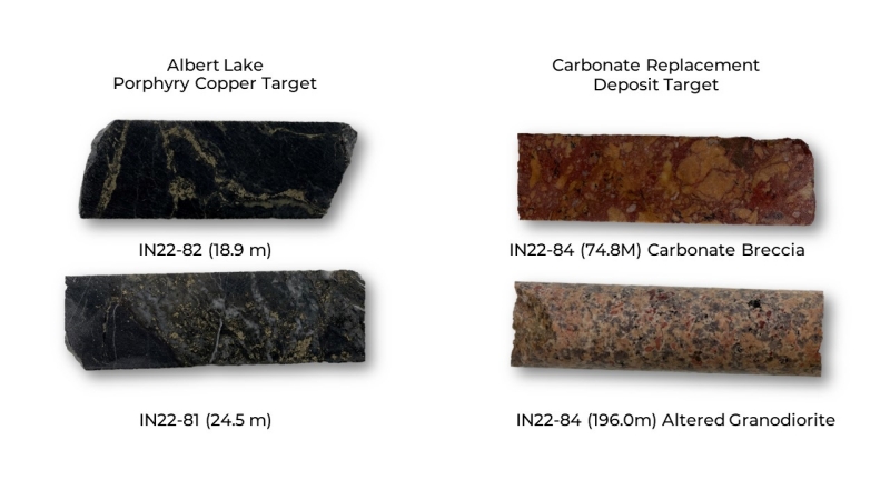 Alpha Copper Examples of visible mineralization typical of copper gold porphyry systems 800