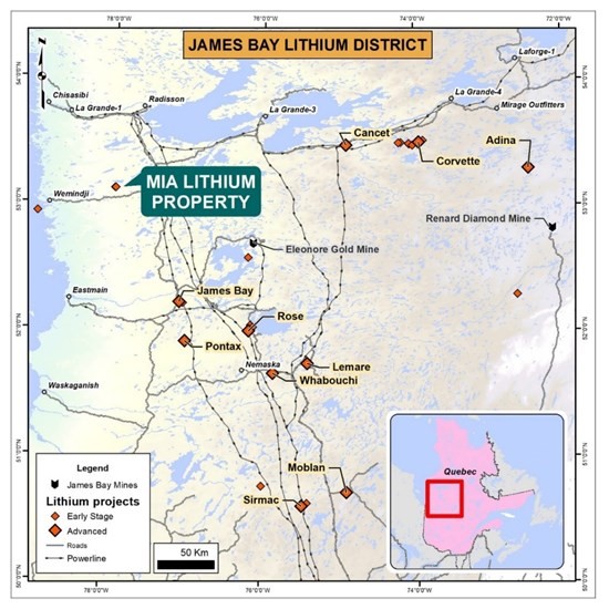 Queensland Gold Hills Abbildung 1 Regionale Lage des Grundstücks Mia Lithium