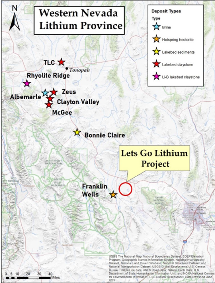 Rover Metals Figure 1 Lets Go Lithium Project is located in a prime neighborhood