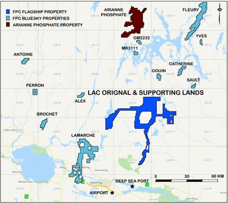 First Phosphate Figure 1 First Phosphates exploration licenses are logistically located particularly conveniently