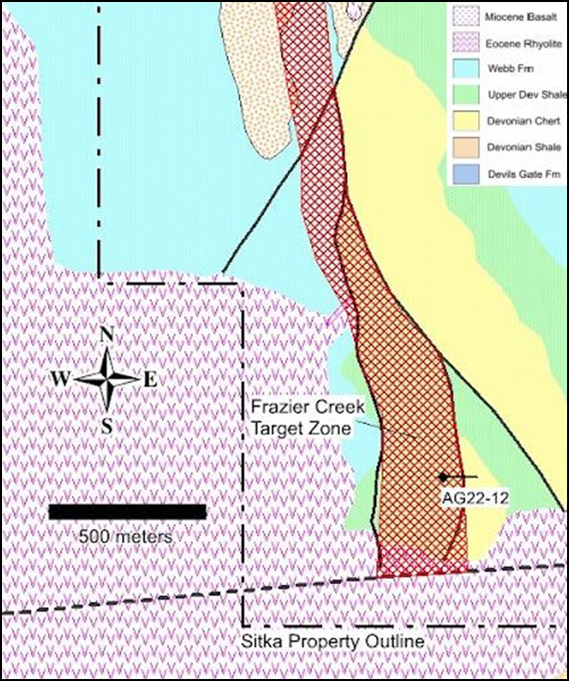 Sitka Gold Figure 4 Frazier Creek target area