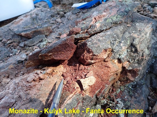Searchlight Resources Monazite Kulyk Lake Fanta Occurence