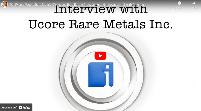 Ucore Rare Metals Screen Interview King