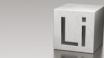 Lithium cube with Li mark