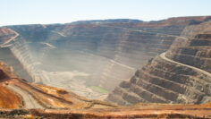 Aerial view Kalgoorlie Super Pit open cut Gold Mine