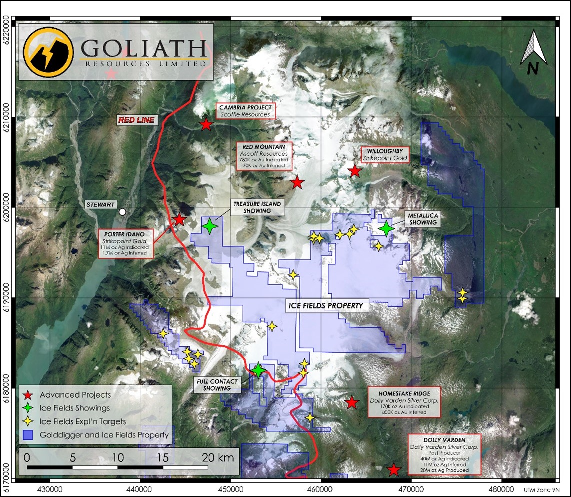 Goliath Resources entdeckt neues Zielgebiet auf Icefields-Claims