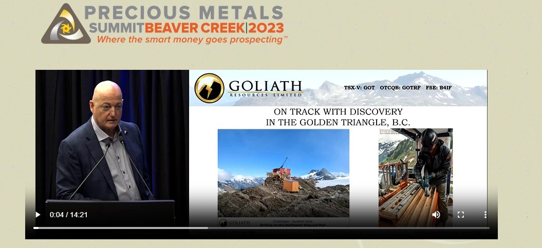 Goliath Resources - Präsentation auf dem Precious Metals Summit Beaver Creek 2023