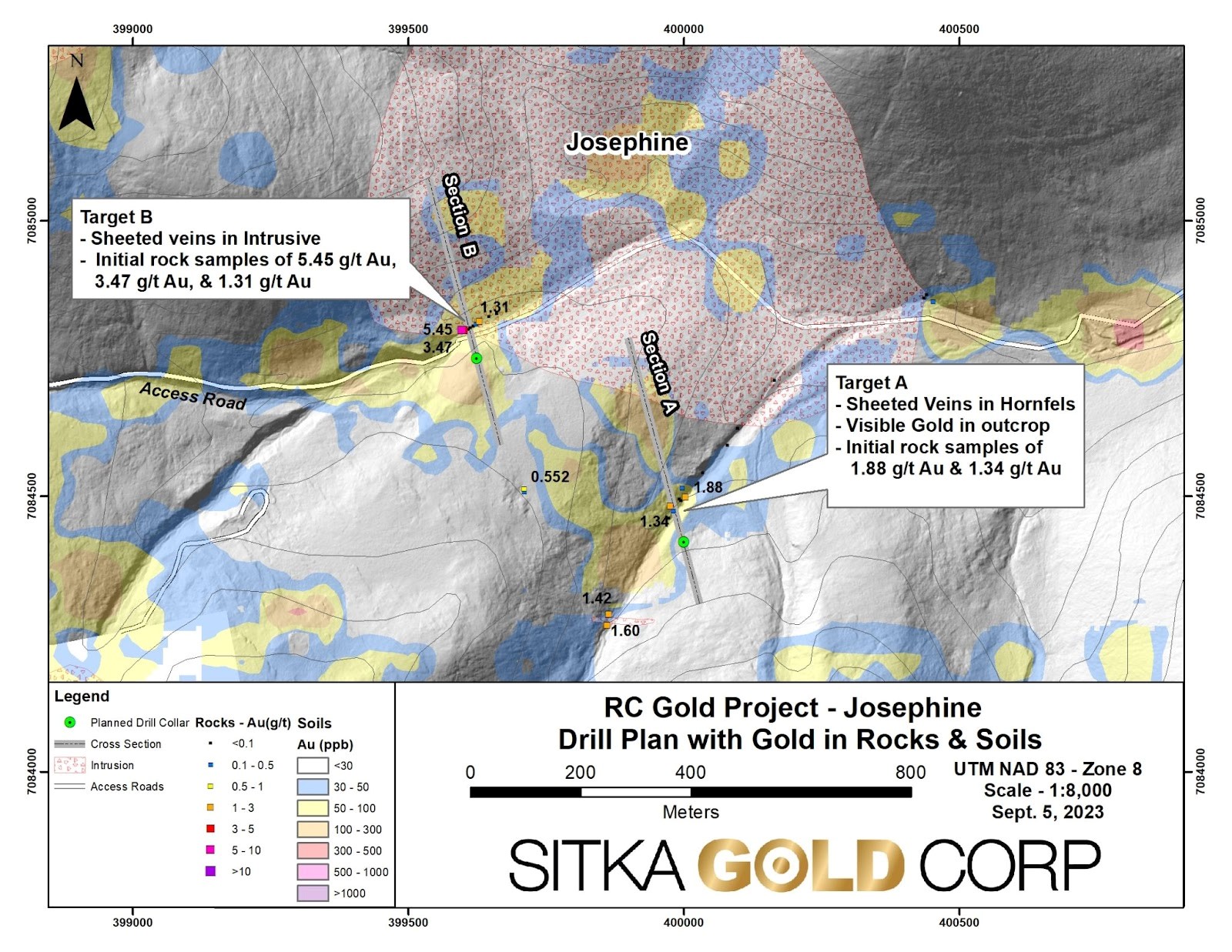 Sitka kann auch hochgradig: 3,81 Unzen Gold auf 1,2 Metern - höchster je gemessener Goldgehalt auf RC-Goldprojekt