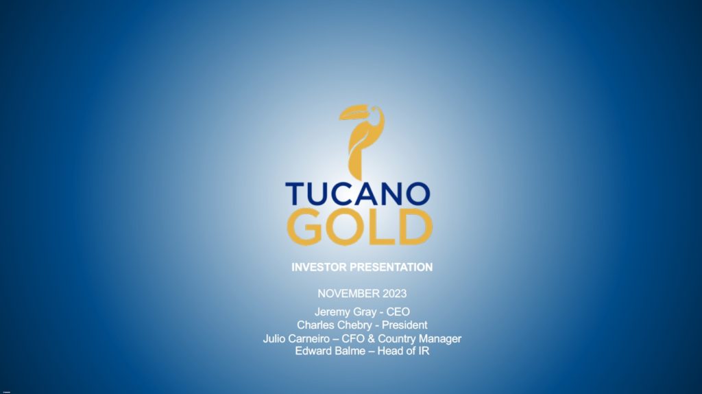 Tucano Gold Inc. - Präsentation November 2023