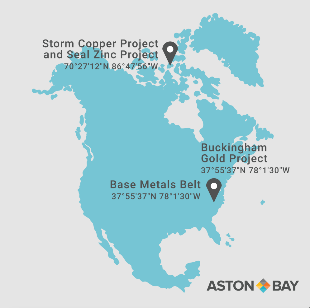 Aston Bay Holding Ltd. - Karte der Standorte