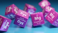 Magnesium is natural mineral used in science and research, healthcare, industry and agriculture. Mg sign pharmacy and medical promotional background.