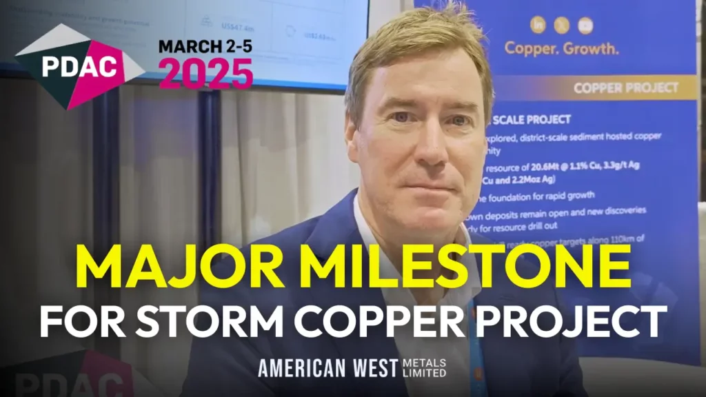 Video Thumbnail zum neuen GOLDINVEST-Interview mit American West Metals auf der PDAC 2025