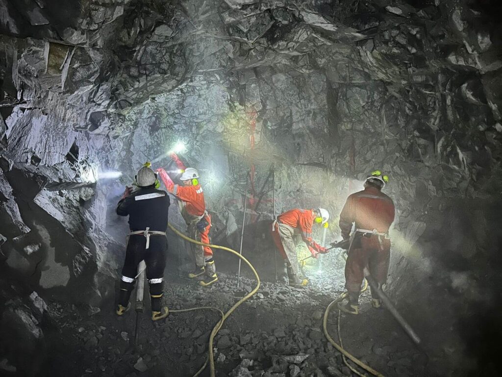 Untertageentwicklung in der Santa Beatriz-Mine von Altiplano Metals