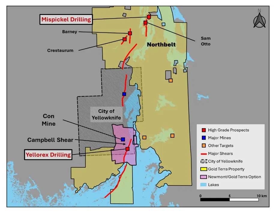 Gold Terra - 2026 Drilling Program on Yellorex area and Mispickel; Quelle Gold Terra Resource